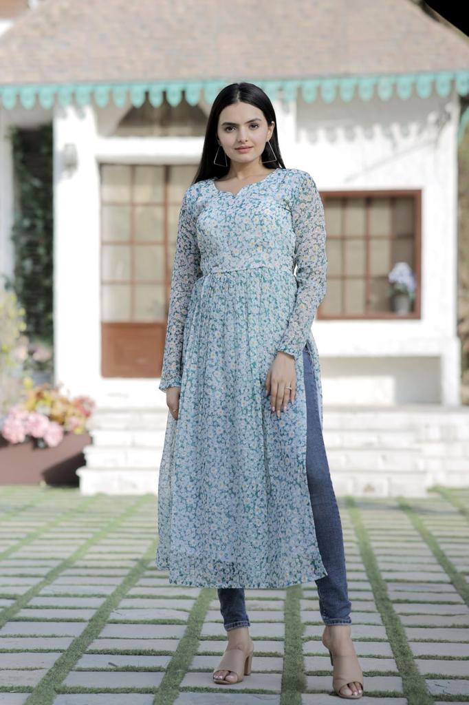 KA 1039 Digital Printed Designer Kurtis Catalog